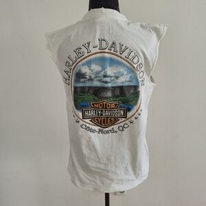 Harley-Davidson White Graphic Tank Top